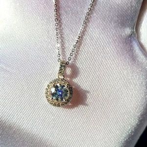1ct moissanite necklace